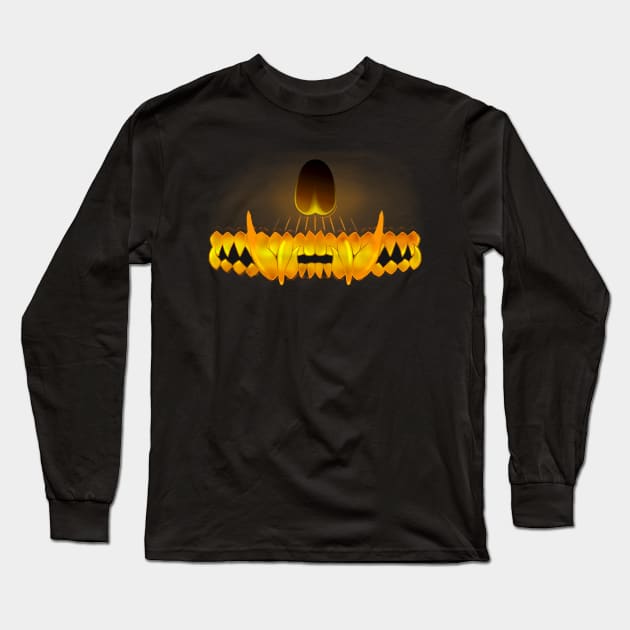 Golden Fangs Long Sleeve T-Shirt by Trouserhouse